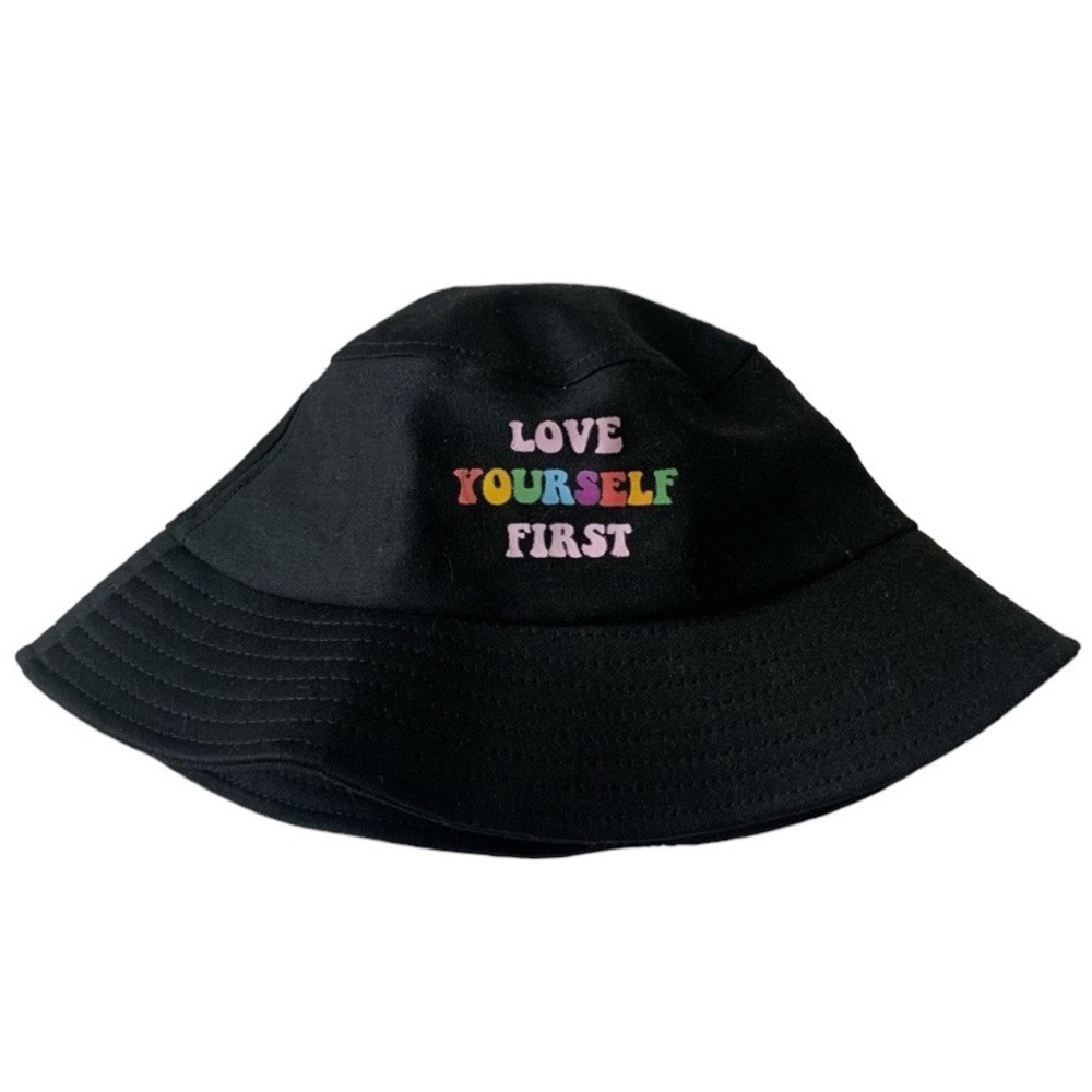 Love yourself first cute bucket hat nwot !